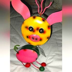 Colorful Piggy Metal Display Decor